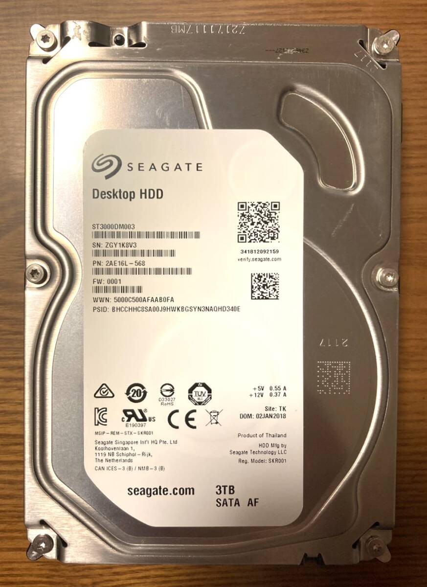Excellent Condition Seagate Desktop HDD series ST3000DM003 3.5 inch HDD 3TB (Des