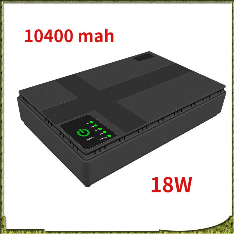 DC1018ups 10400MAH Mini Portable UPS 5V 9V 12V 18W Power Supply for WiFi Router