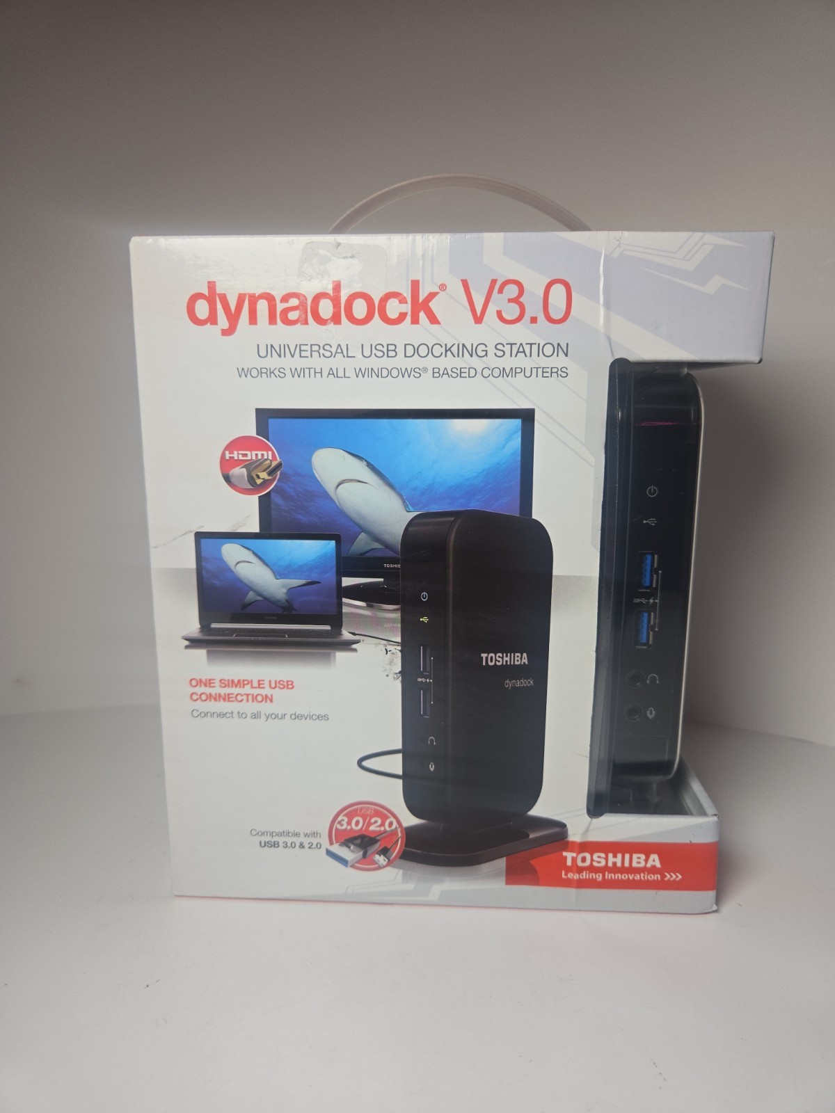 Toshiba Dynadock U3.0 Universal USB 3.0 Docking Station – New Open Box