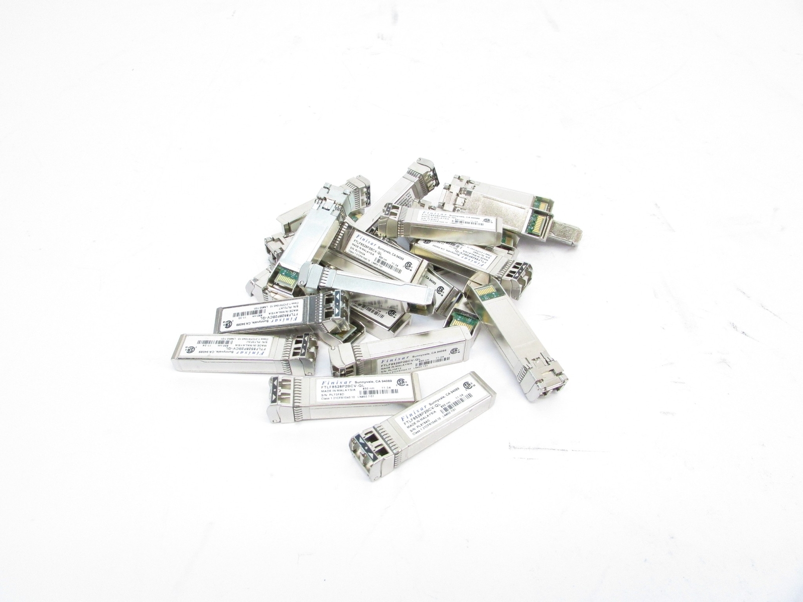 24x Finisar FTLF8528P2BCV-QL 8.5GB Shortwave 850nm SFP SFP+ Transceiver
