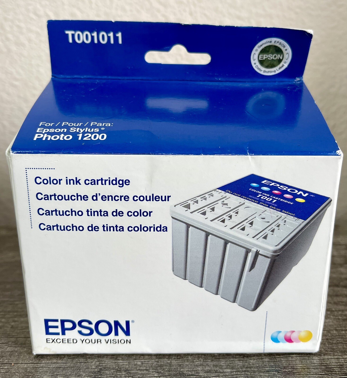 Genuine Epson T001011 720/1440dpi Color Ink Cartridge NEW C13T001014  Exp 2009