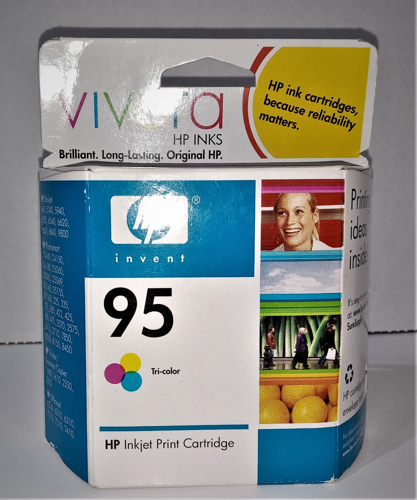 Genuine HP Invent 95 Tri-Color Ink Vivera Print Cartridge InkJet Exp. 2008