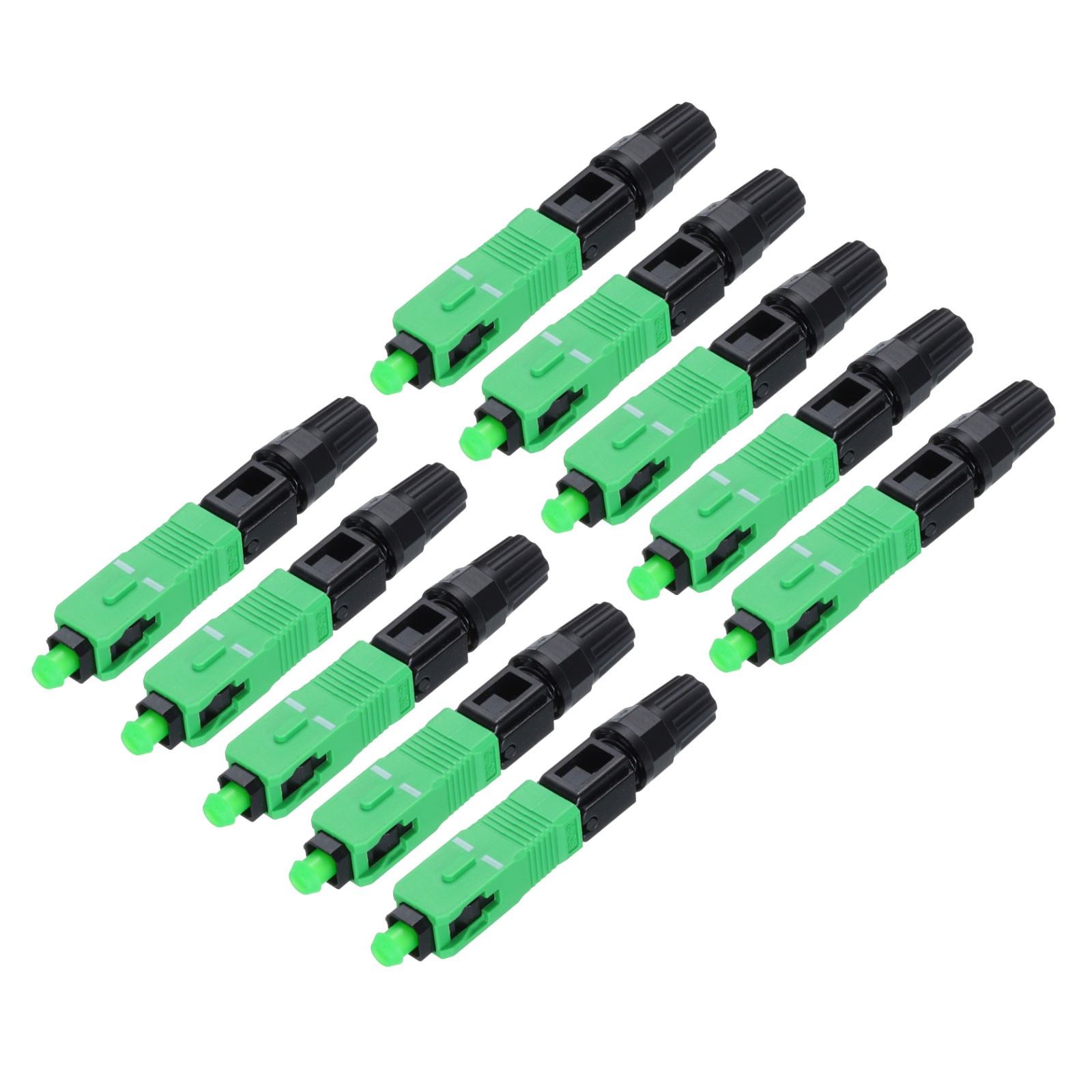 10 x SC/APC Fiber Optic Quick Connector Single Mode Embedded SC Fast Connectors
