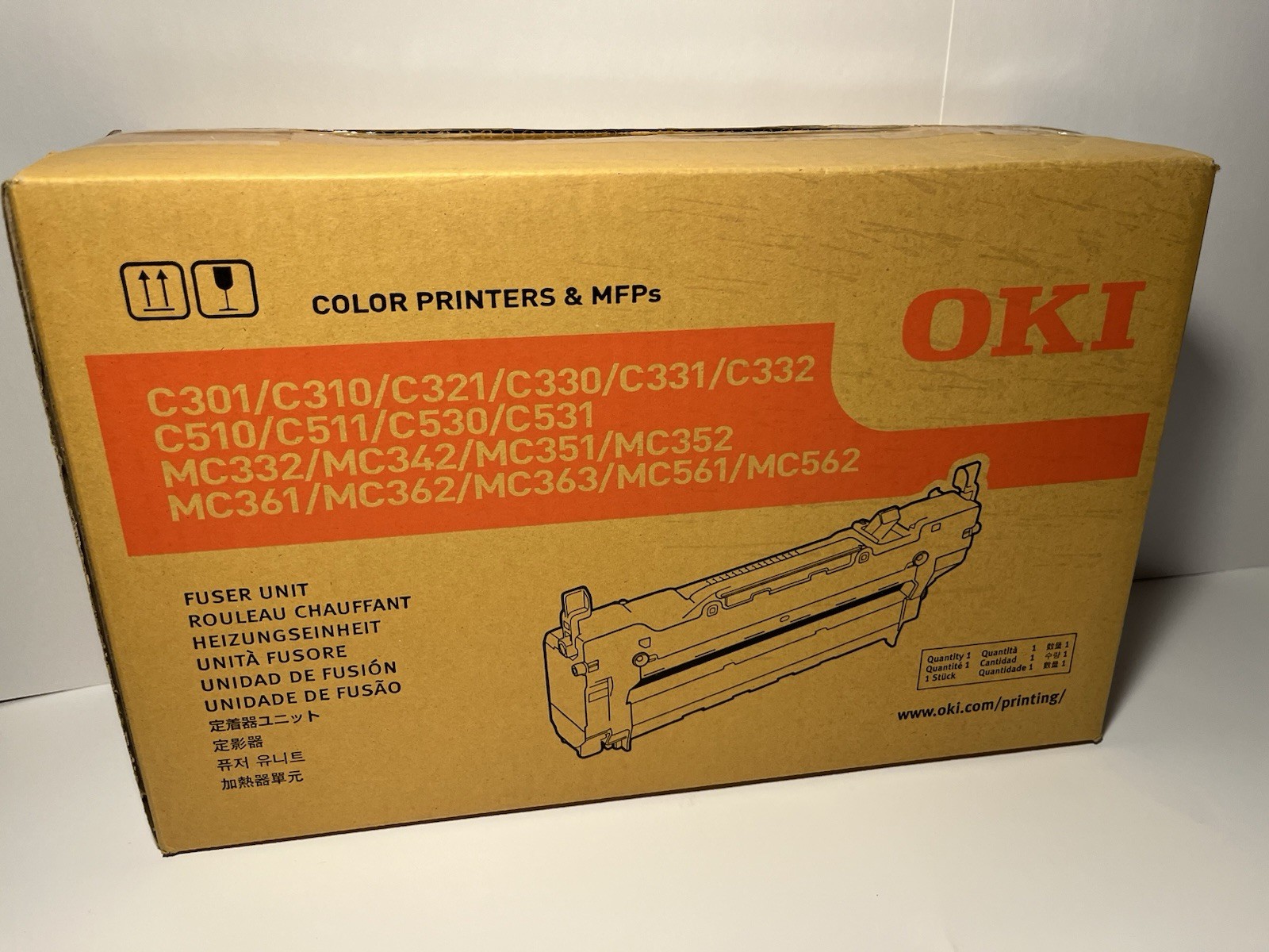 OKI 44472601 Fuser Unit C300/500 120V Genuine OEM OKI Fuser For C301, C310, C510
