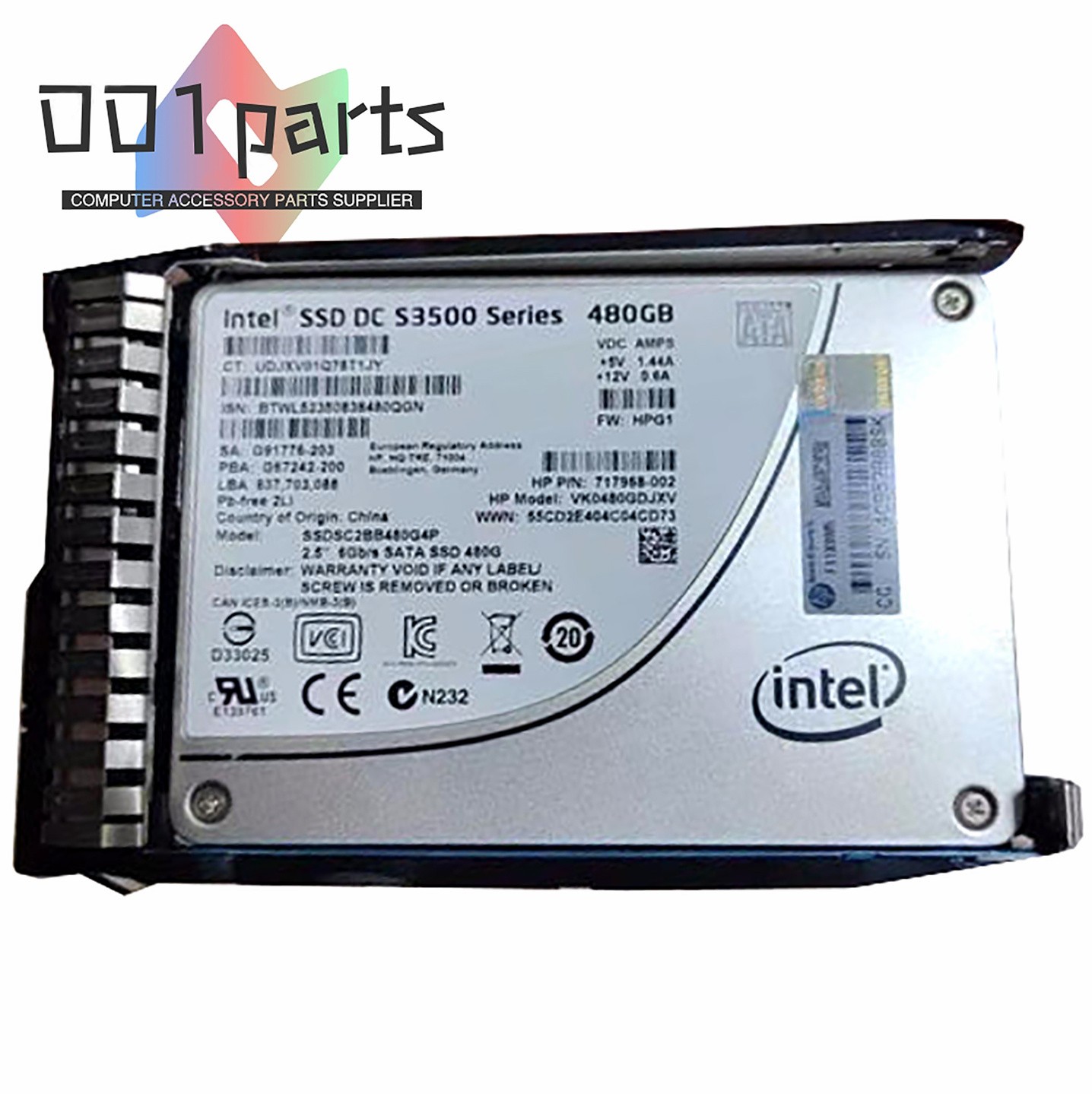 NEW HPE 480GB SATA 6G MU SFF SC MV SSD Solid State Drive P18432-B21 P18477-001