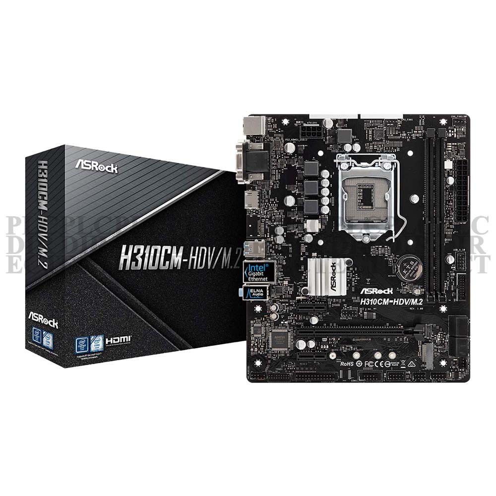 New ASROCK H310CM-HDV/M.2 Motherboard LGA1151