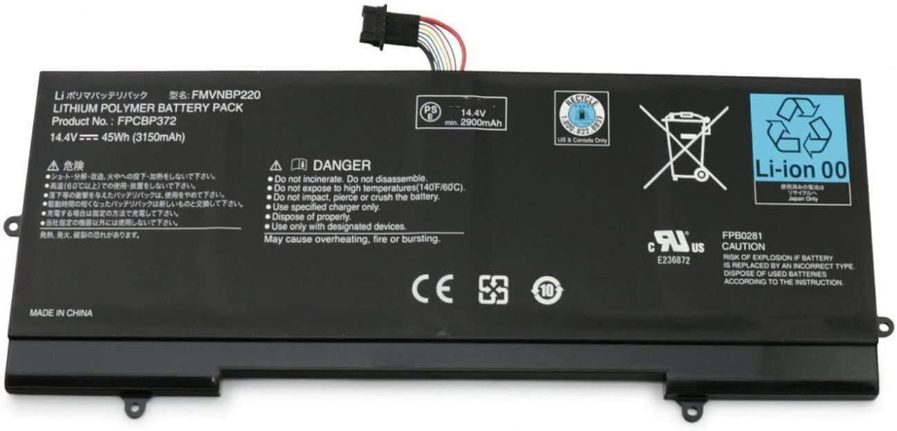 45Wh New Genuine FMVNBP220 FPCBP372 FPB0281 Battery for Fujitsu Lifebook U772 
