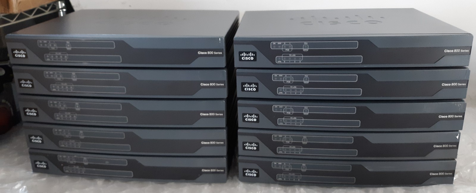 Lot of 10 Cisco C881-K9 4-Port Integrated Services Router NO AC *UNIT ONLY*