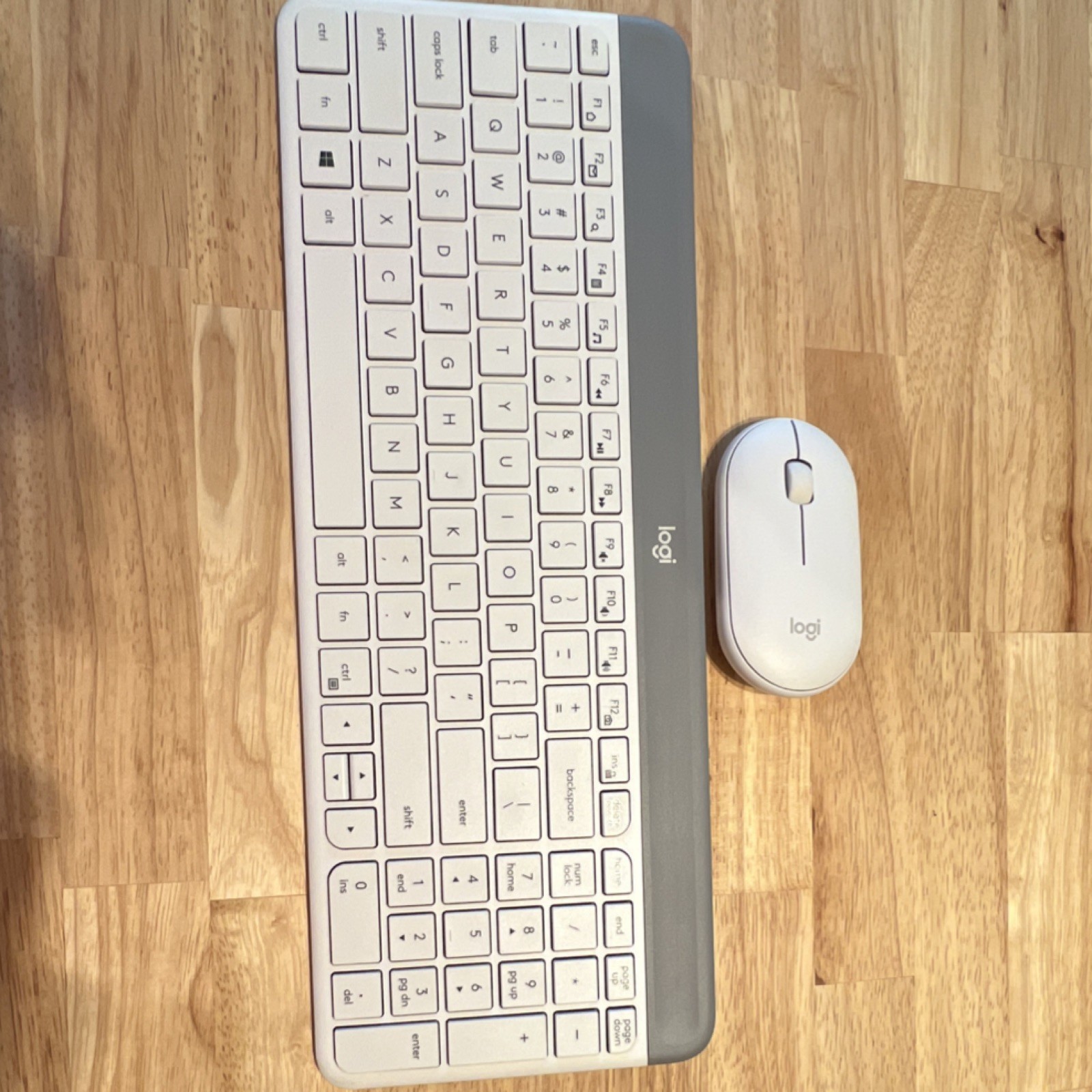 Logitech K470 Slim Wireless Keyboard & M340 Mouse Bundle White Quiet Keys TESTED