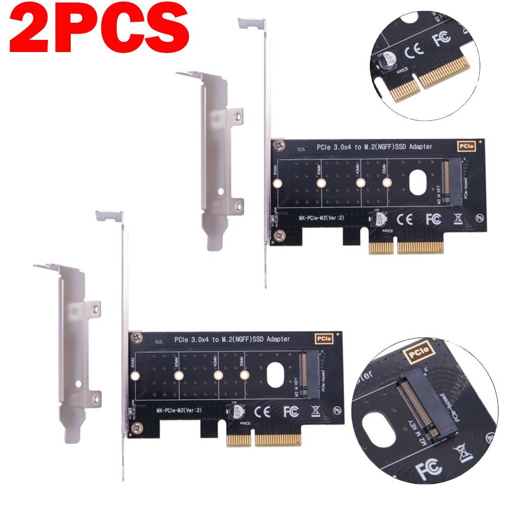2PACK M.2 NVME SSD To PCIe 3.0 X4 Adapter Card Desktop Expansion Conversion NEW