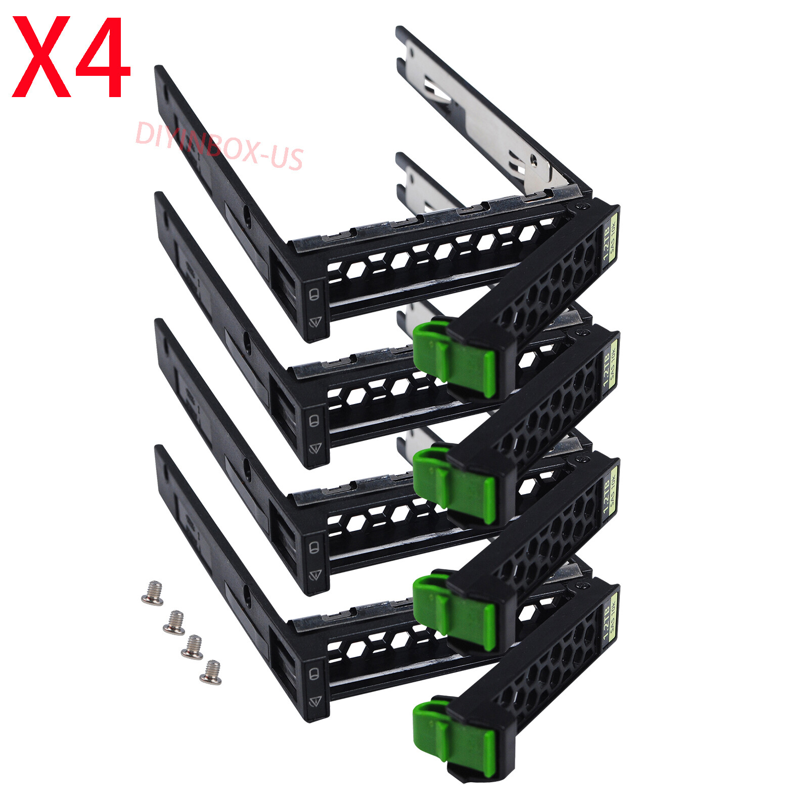 4-pcs 2.5" HDD Tray Caddy A3C40179841 For Fujitsu RX2540 RX2530 2530 M4 M5 M6 