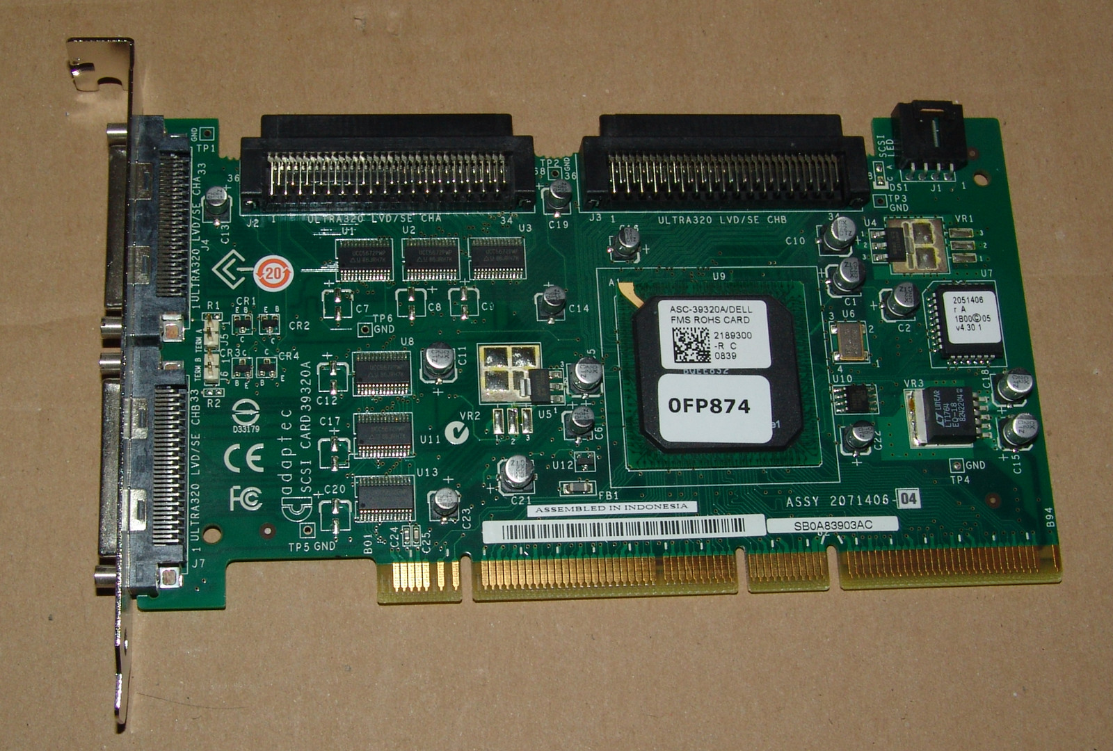 Adaptec ASC-39320A Dual Channel Ultra320 SCSI Controller Card