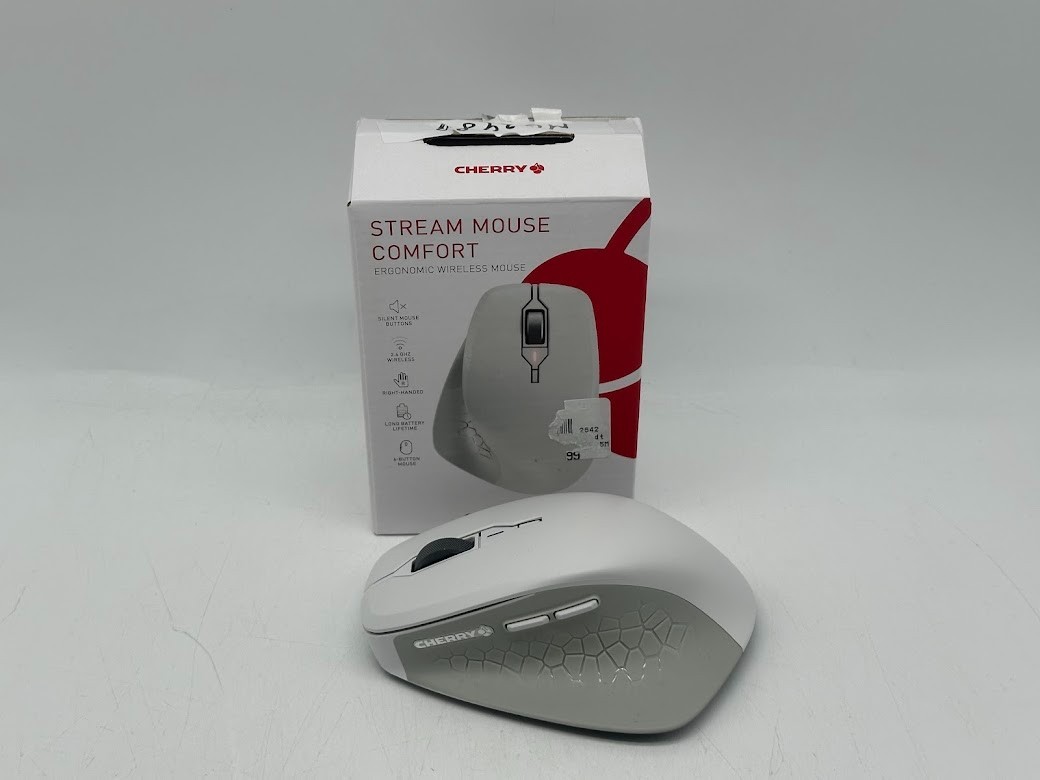Cherry Stream Mouse Comfort Wireless Mouse - White