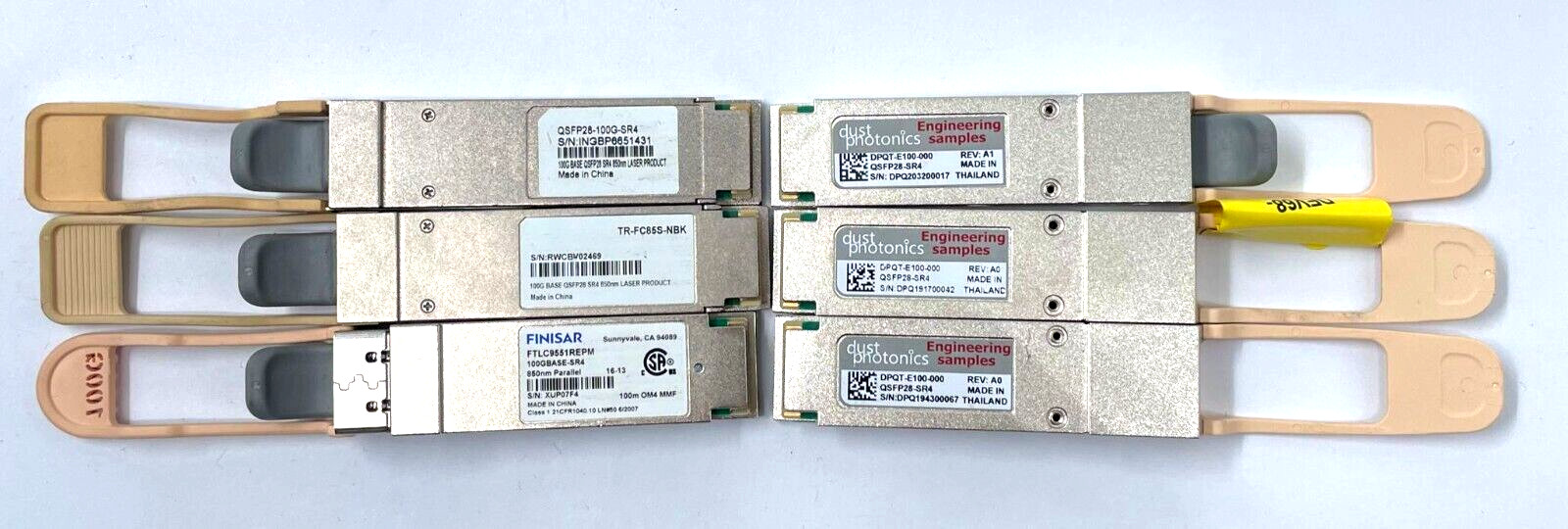 Mixed lot Transceiver 100GbE 850nm - 6Pcs 