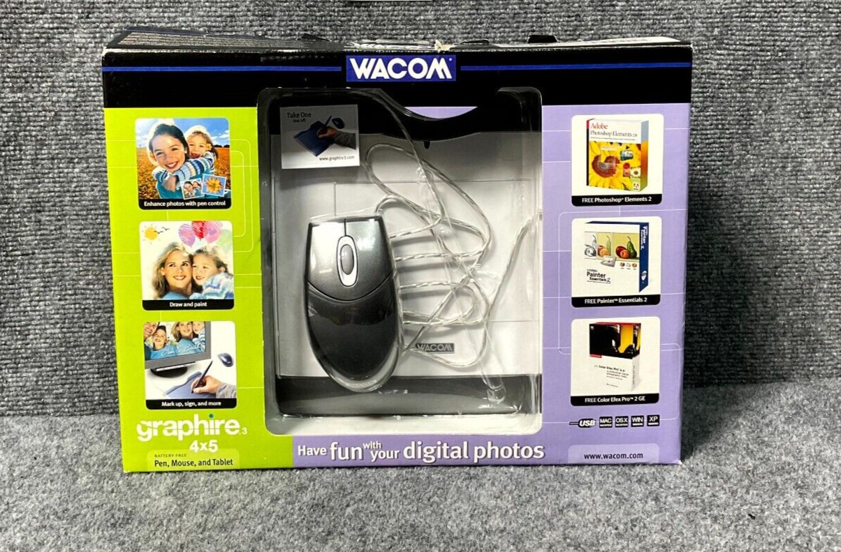 Wacom Graphire3 4x5 USB Tablet Digitizer Stylus Pen Pad Used