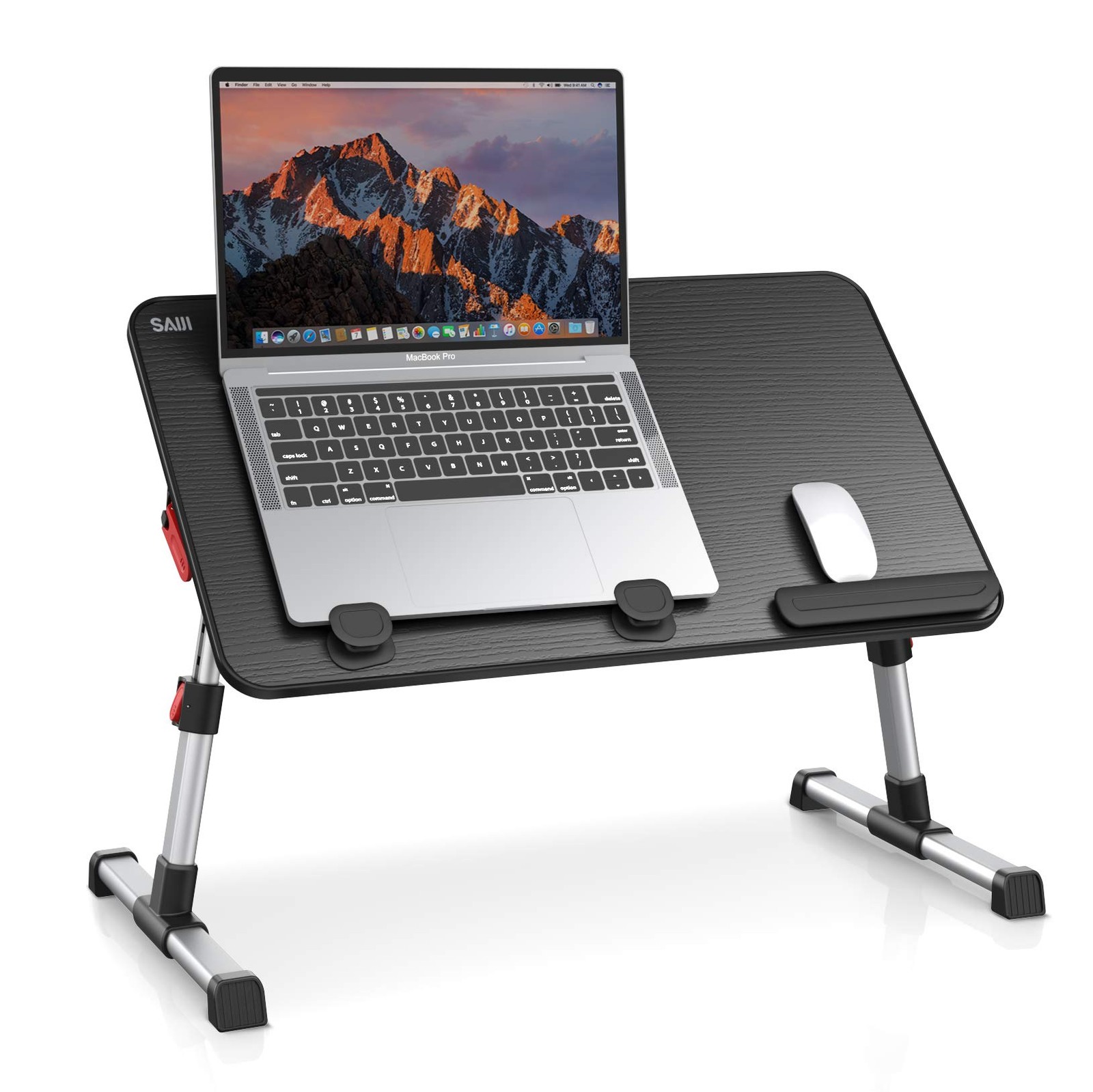 Laptop Desk Table, SAIJI Adjustable Laptop Stand, Portable Lap Desks with Foldab