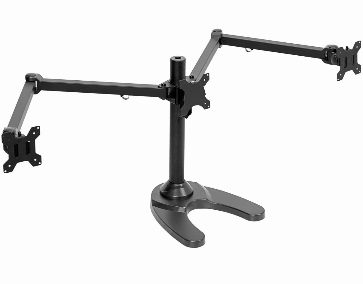 VIVO Triple Monitor Desk Stand Mount FreeStanding Adjustable 3 Screens up to 32"