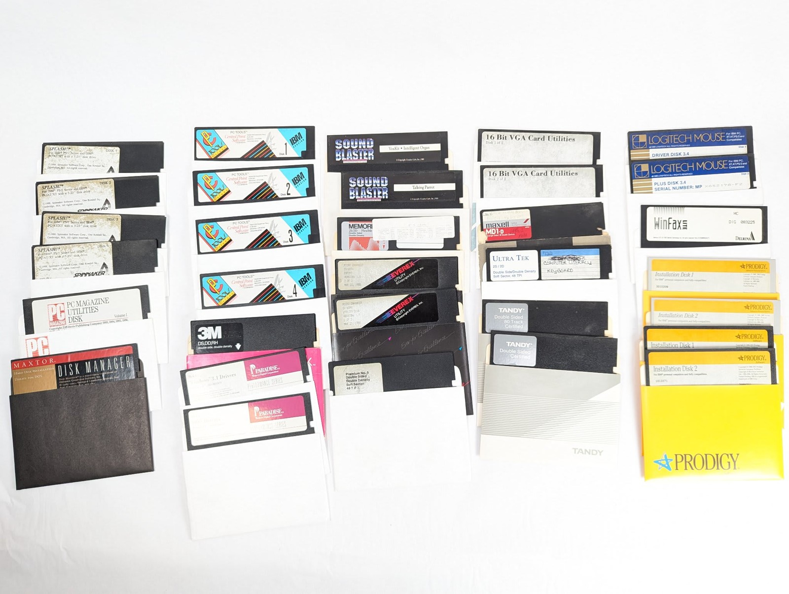 Vintage 3.5-inch Floppy Disk Software & Driver Media Collection Lot 30+ Late 80s