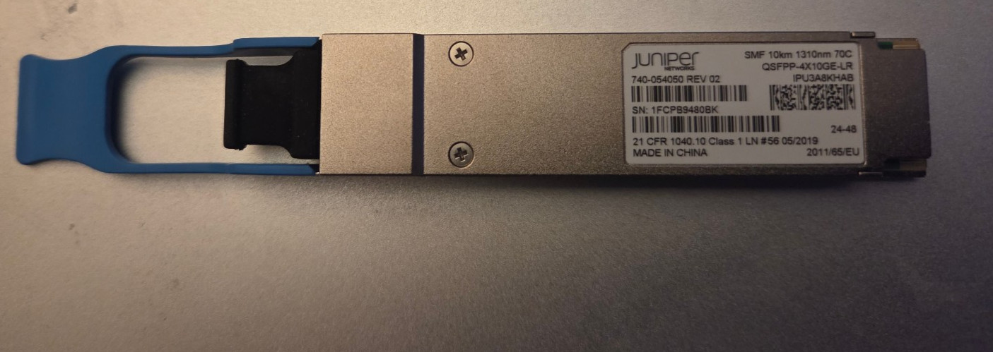 NEW/Open Box Juniper QSFPP-4X10GE-LR QSFP+ 4x10GBASE-LR Optical Transceiver