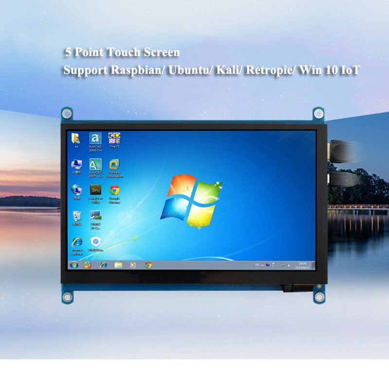 7 Inch LCD HDMI Display Screen 1024x600 Touch Screen Monitor for Raspberry Pi