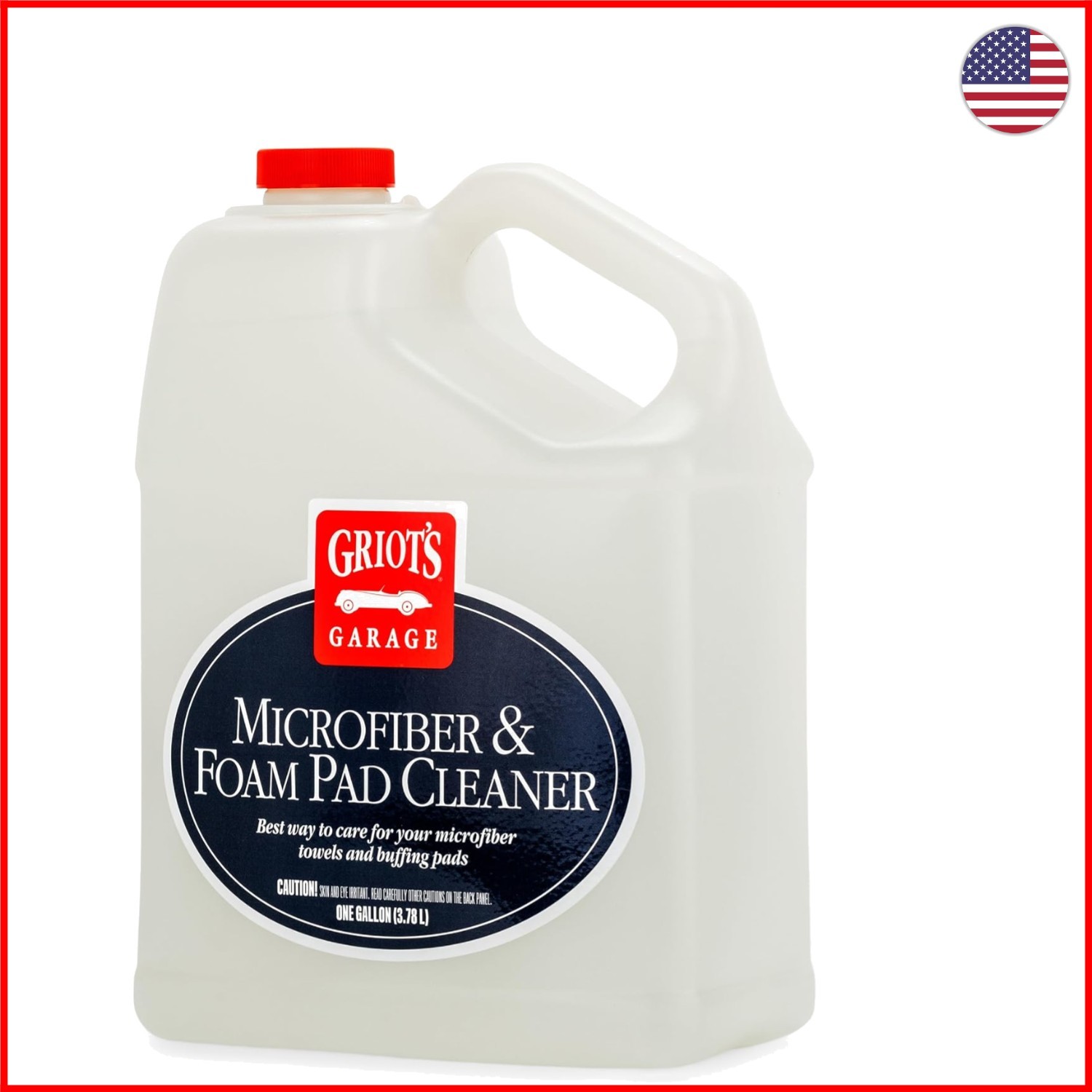 Griots Microfiber & Foam Pad Cleaner - 128 Fl Oz, Restores Softness & Absorbency