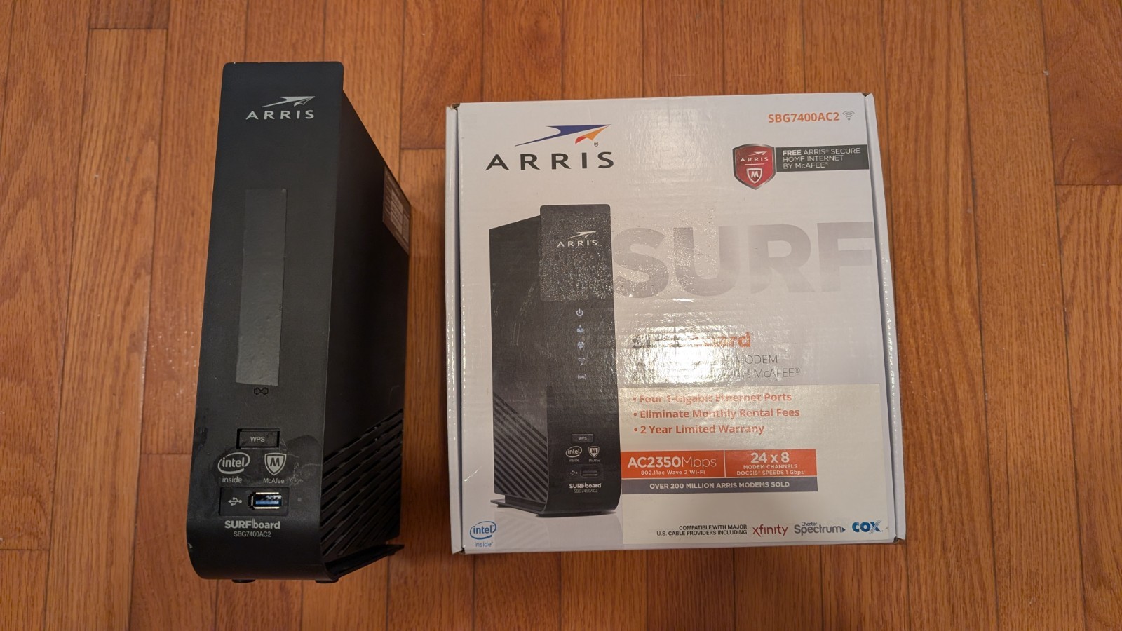 ARRIS Surfboard 3.0 Cable Modem Wi-Fi Voice Internet Router AC2350 - SBG7400AC2