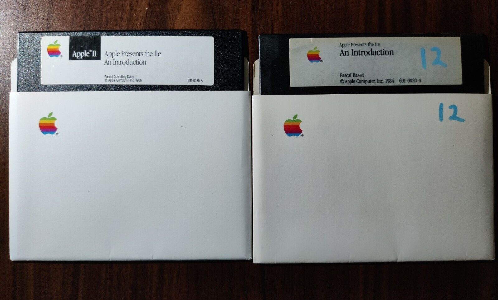 Lot of 2 Vintage Apple Disks 5.25 IIe An Introduction IIe 1984 1986
