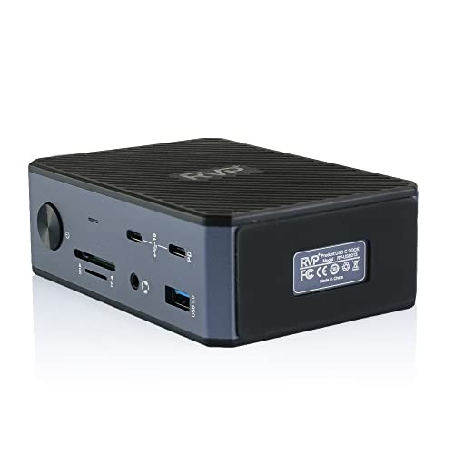 Black - RVP+ Docking Station 3 Monitors, 14-in-1, 85W Laptop-Charging,PD 18W,