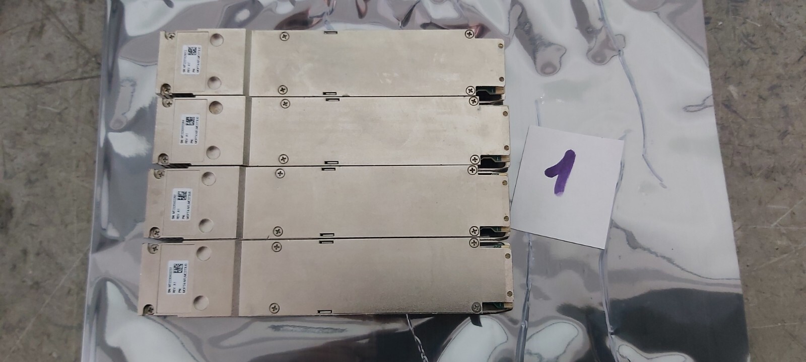 Mix of 4 Mellanox Nvidia MOPT4-NFLMCST3U0 #1 Transceiver UPS Ship