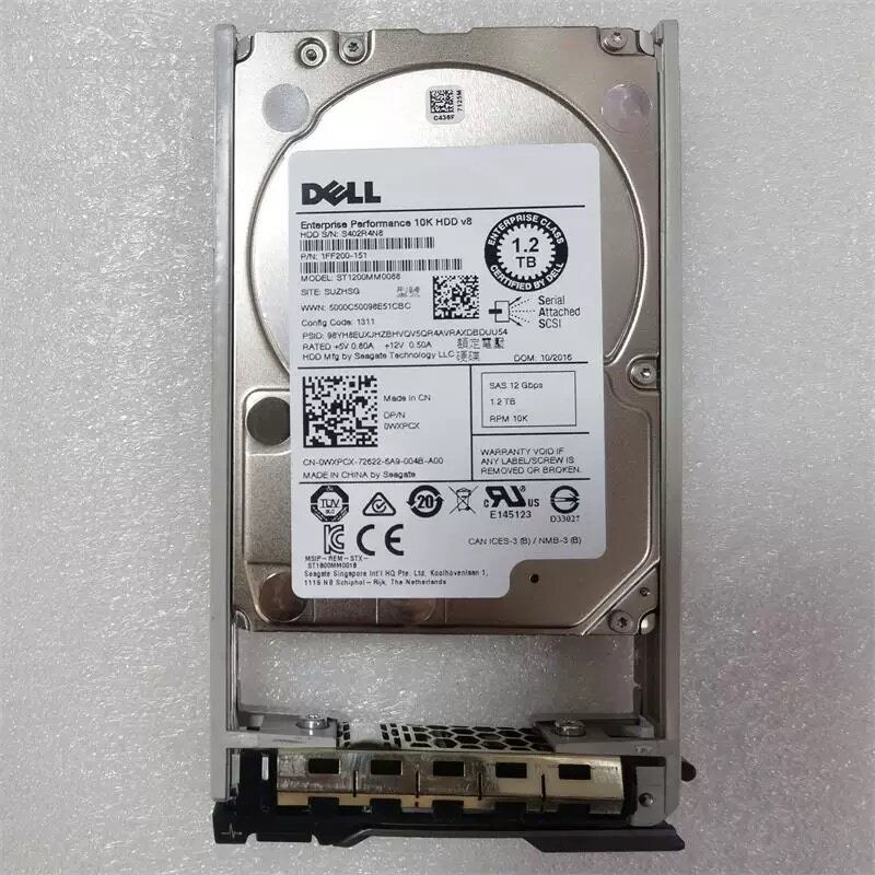 For DELL 0WXPCX 1.2T SAS 10K 12GB ST1200MM0088 Server Hard Drive