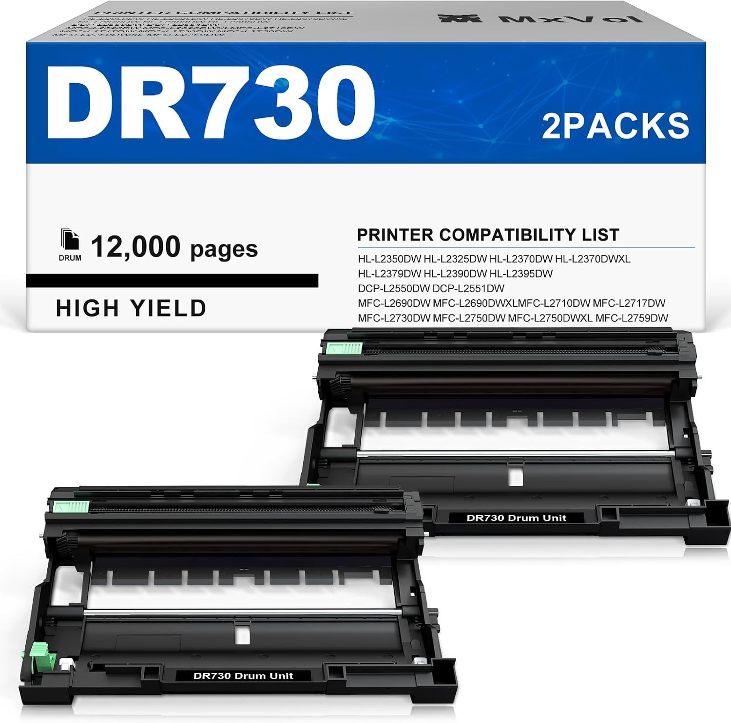 DR730 Drum Unit Fits for Brother MFC-L2730DW MFC-L2710DN MFC-L2713DW MFC-L2715DW