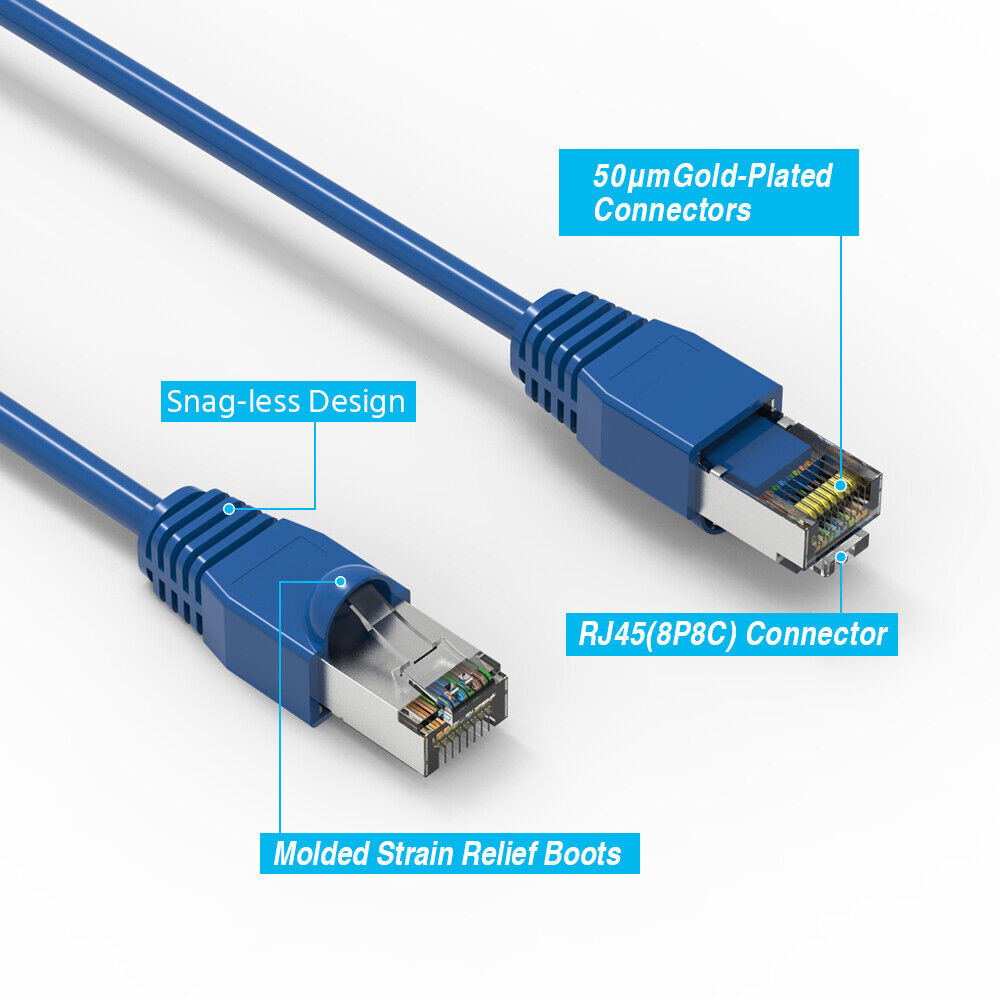 100FT BL Commscope CS34P 23/4P Cat6 F/UTP WebTrak Plenum Shielded Network Cable