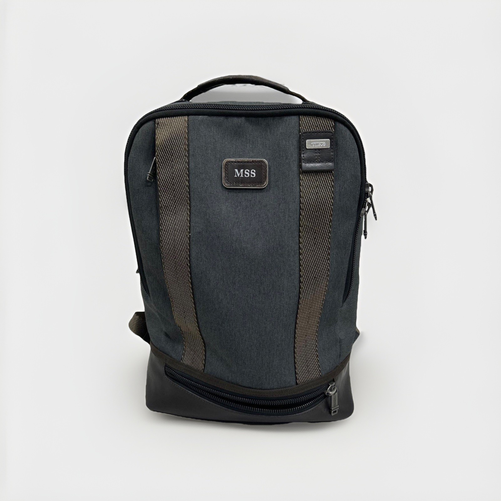 Tumi Slim Backpack laptop Alpha Bravo Dover Gray Deluxe Ballistic $395