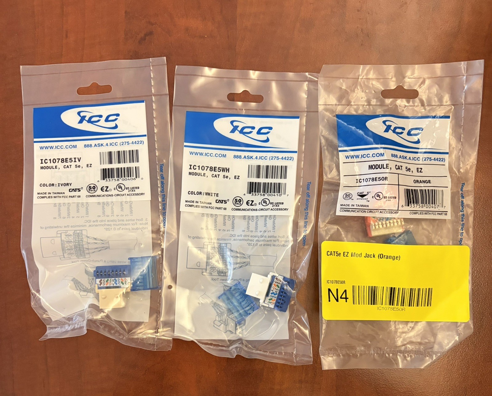 ICC IC1078E5WH EZ Module-White, Ivory and Orange (30 count)