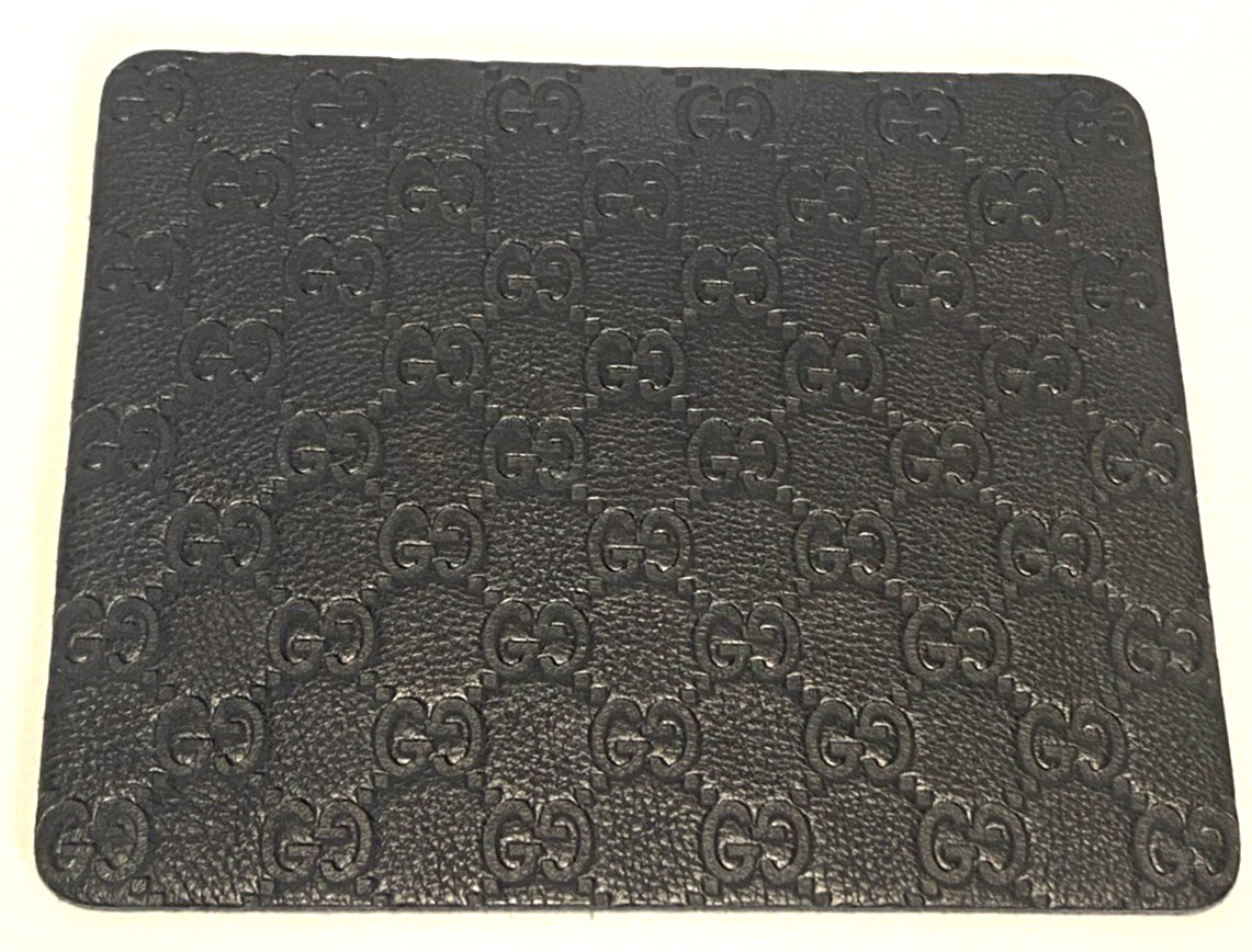 Gucci Guccissima Mouse Pad – GG Logo Leather Black Made in Italy