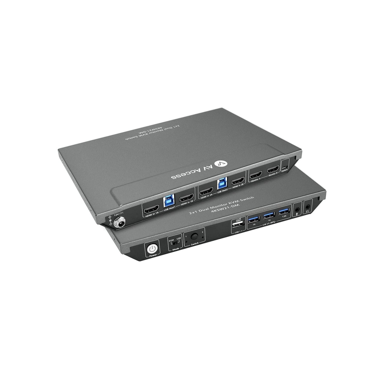 AV Access KVM Switch Dual Monitor 4K@60Hz, 2K@144Hz, 1080P@240Hz, USB 3.0 KVM...