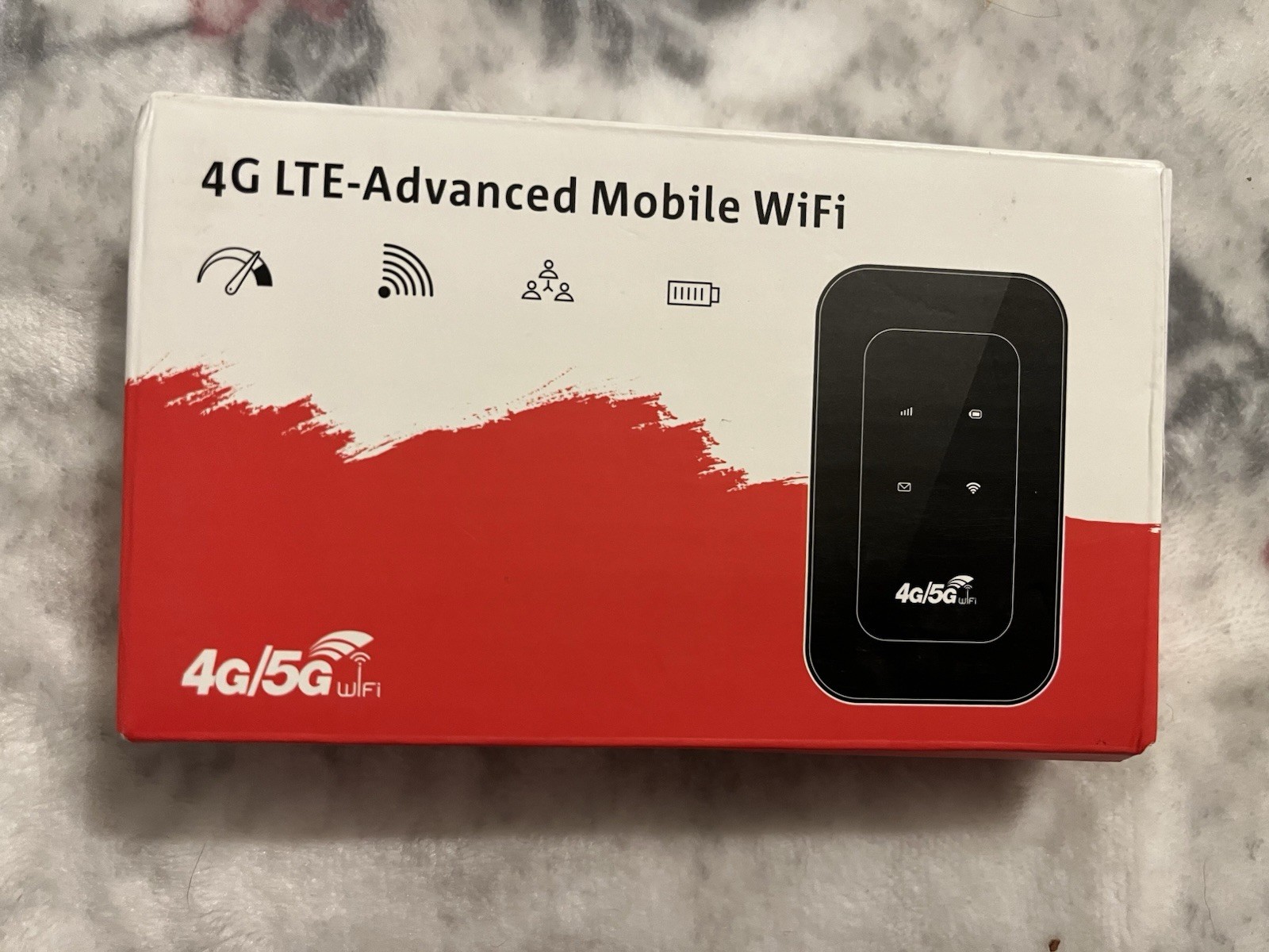 4G/5G LTE-Advanced Unlocked Wi-Fi Hotspot Modem Portable 150 Mbps Black