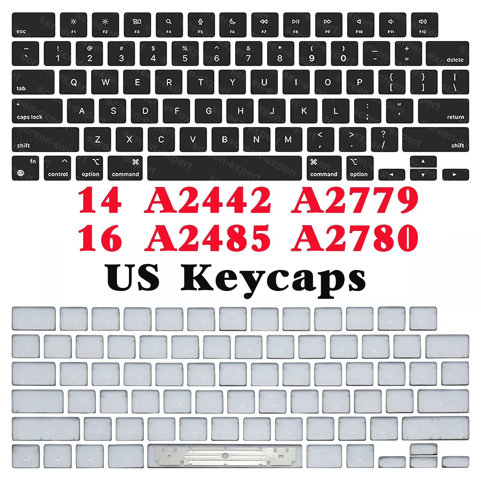 New Keyboard Keys Keycaps For Macbook Pro 14" 16" M1 A2442 A2485 Keycap Key Cap
