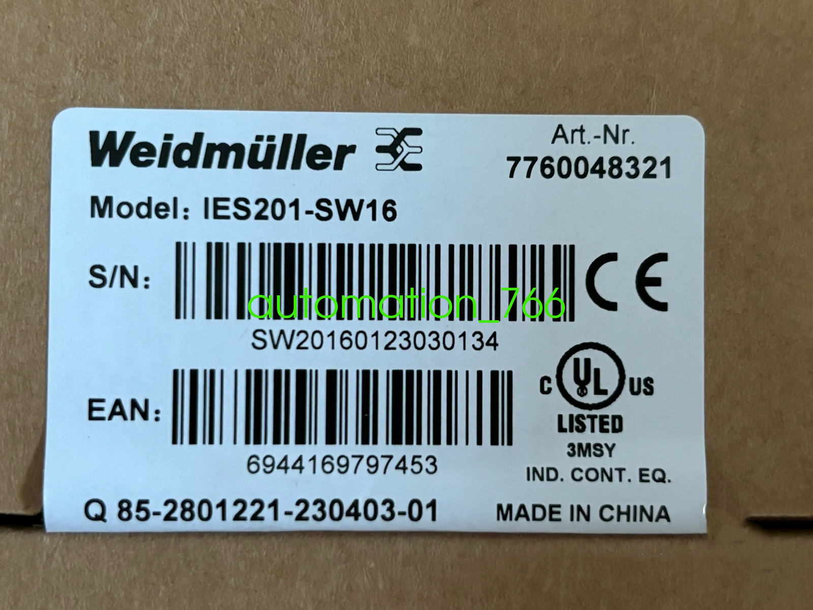 1PC Brand New Weidmuller 7760048321 IES201-SW16 Industrial Ethernet Switch