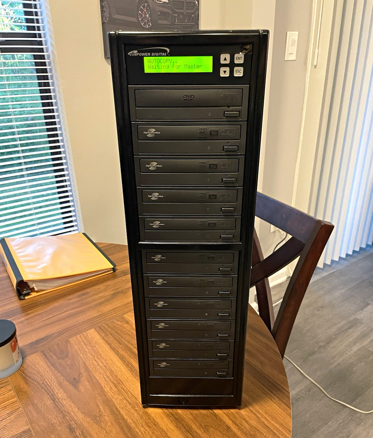 10-Disc CD/DVD Duplicator With Lightscribe printing