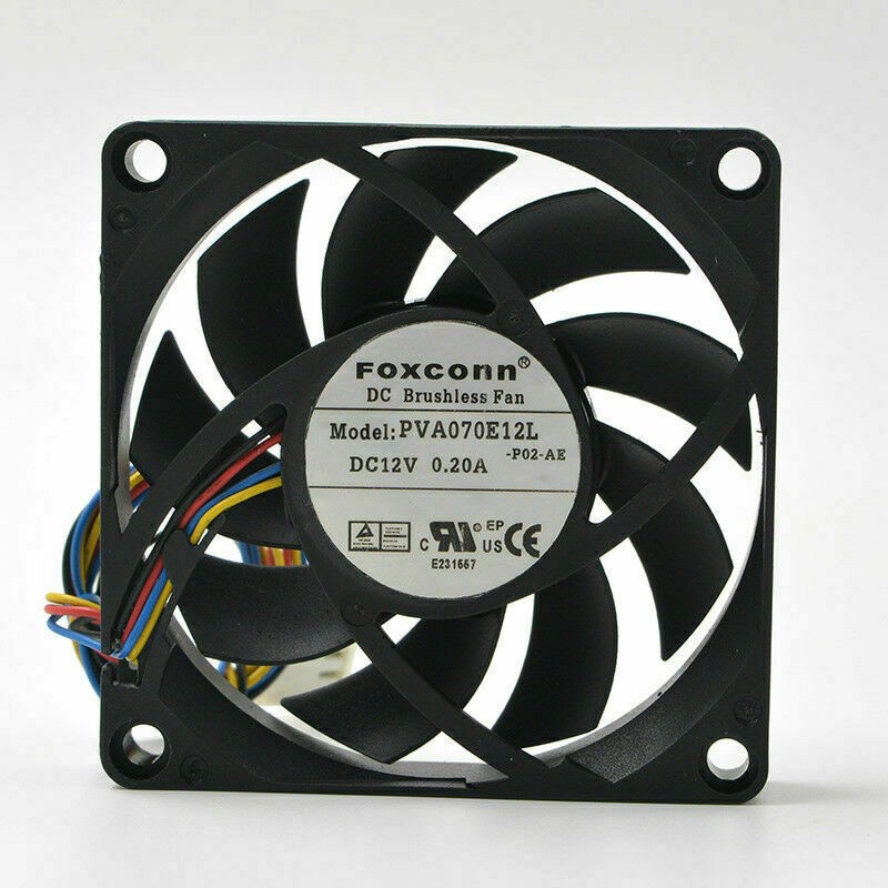1 PCS FOXCONN 7015 PVA070E12L 12V 0.20A 7cm hydraulic PWM silent fan 4-pin  fan
