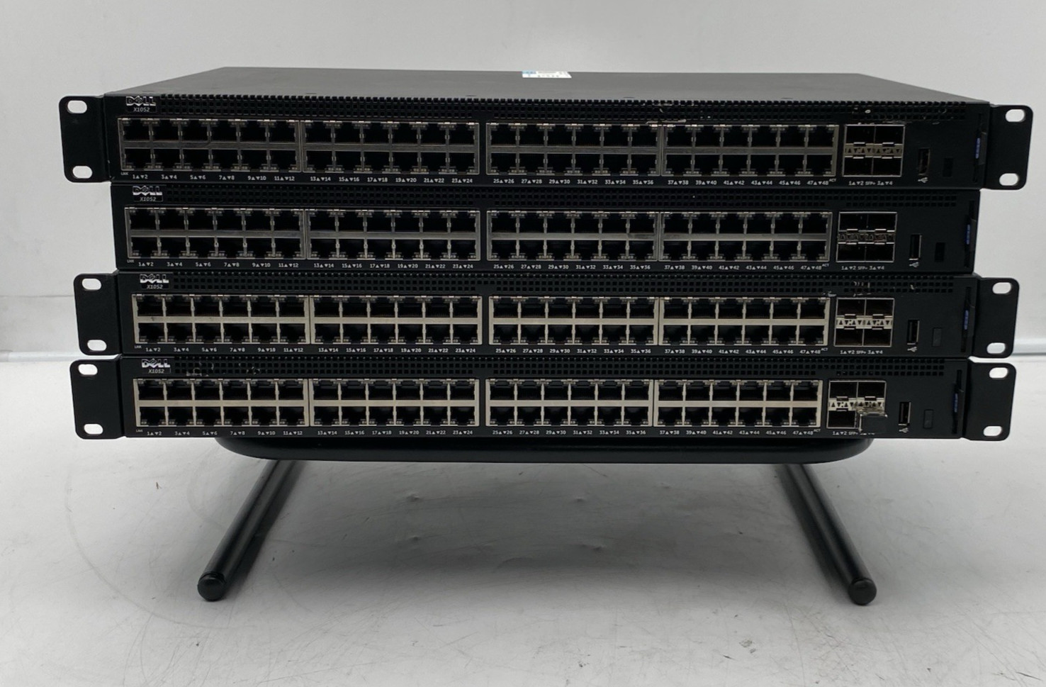 LOT OF 4 Dell Networking X1052 48 Port Gigabit PoE+ Ethernet Switch