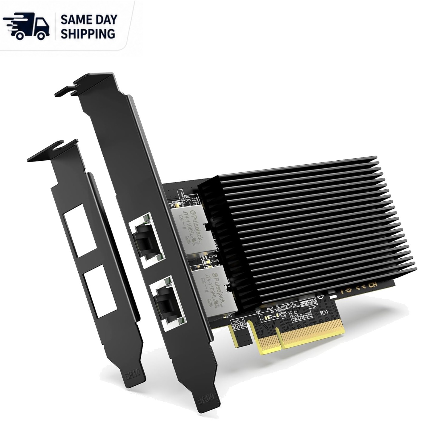 High-Performance 10G PCIe Network Card with Dual RJ45 - Windows/Linux Compatible