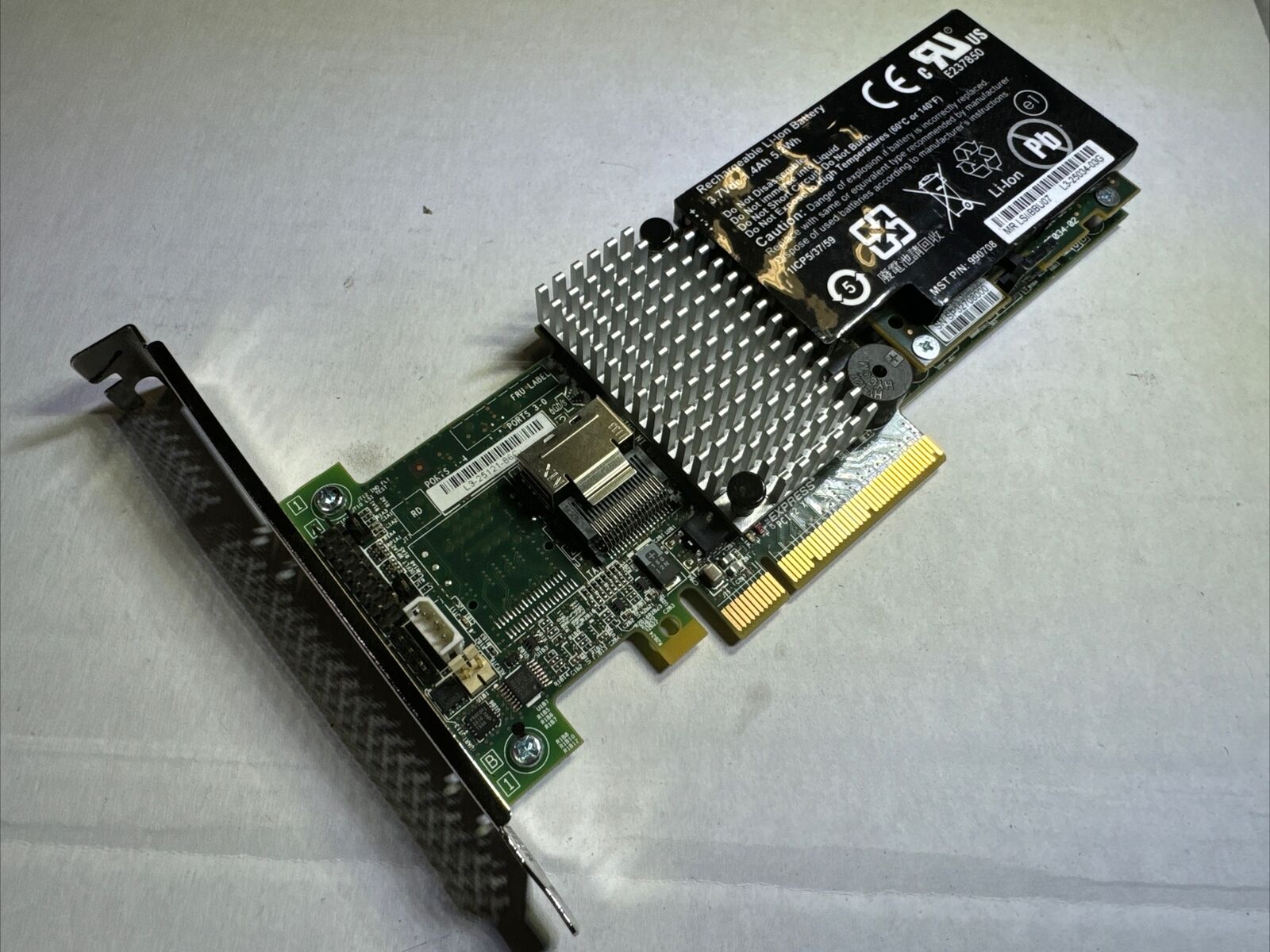 LSI - MegaRaid -SAS Controller Card -  6GB/S 2.0X8 PCI-E- L3-25121-61A w/Battery