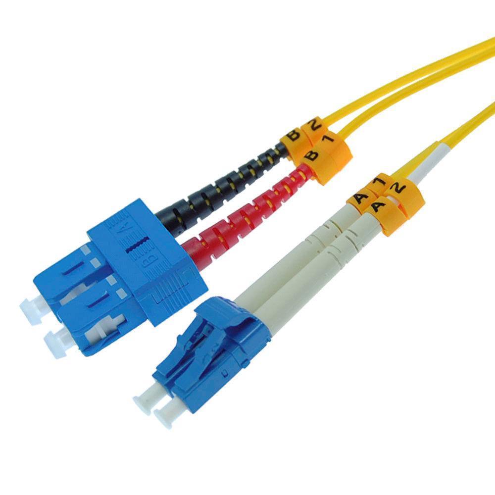 Pack of 2 3Meter LC/SC Single-Mode Duplex 9/125 Fiber Optic Cable