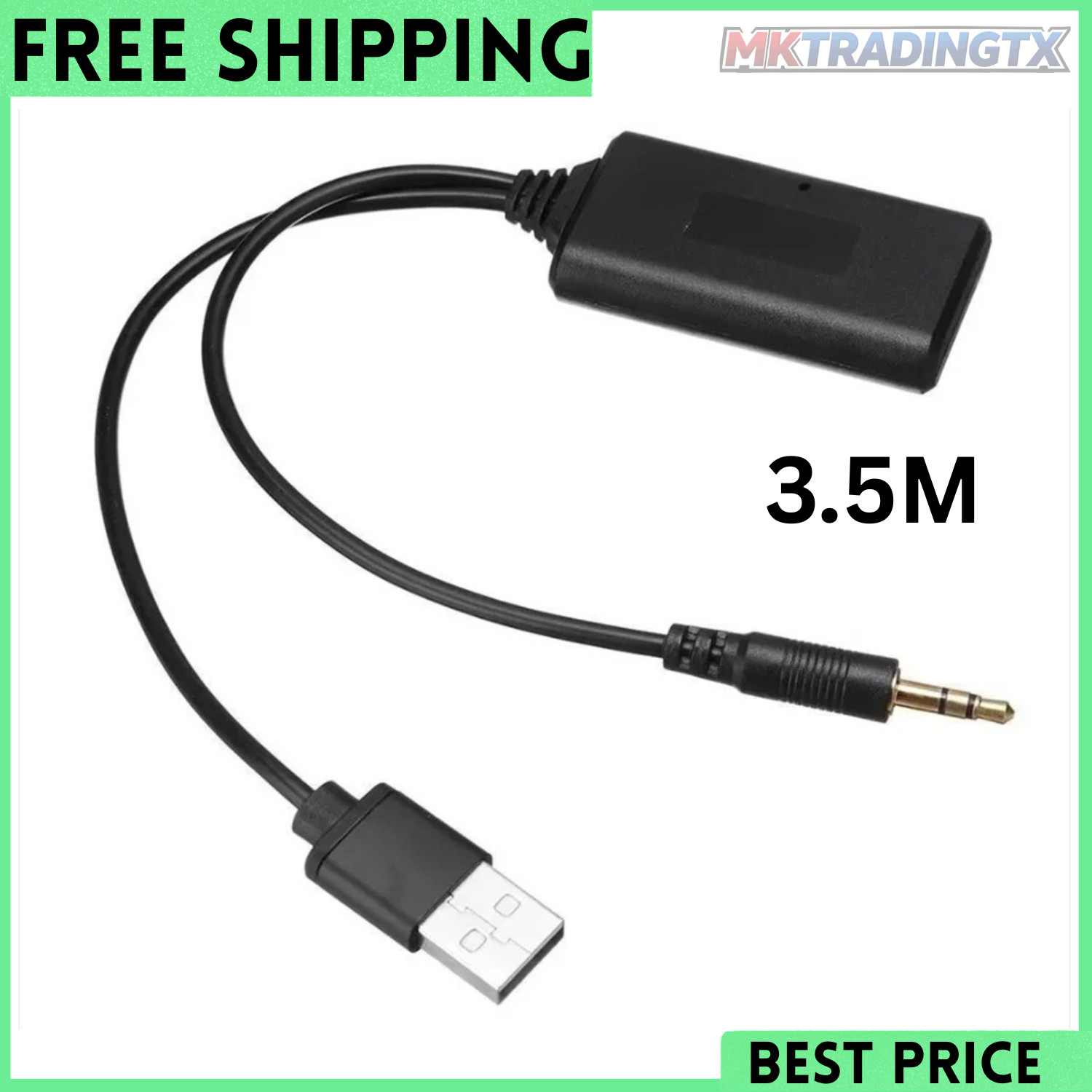 2 In 1 USB Bluetooth 5.0 Transmitter Receiver Adapter Wireless For PC Car Kit