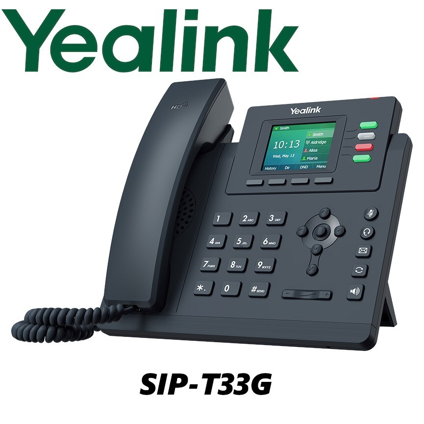 Yealink SIP-T33G Gigabit PoE Color LCD 4-Line Office Phone Entry Level T33G