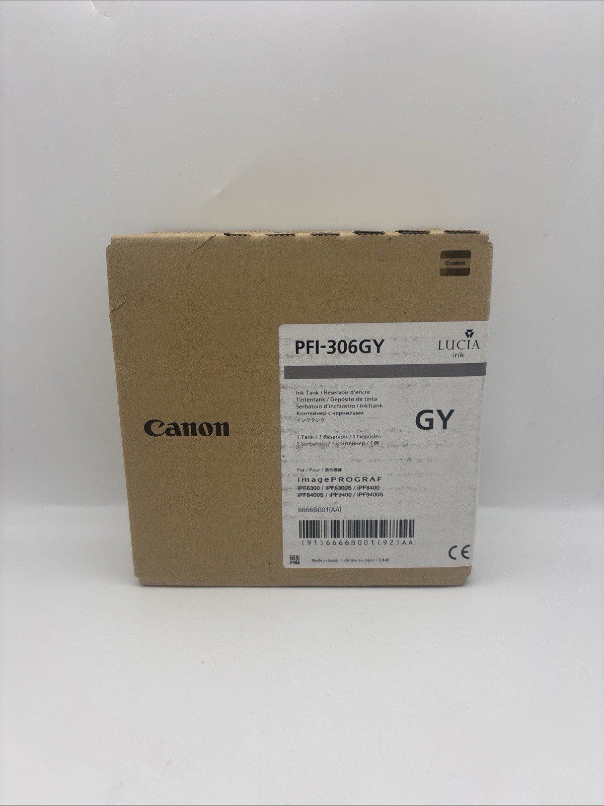 Canon PFI-306GY Photo Gray Ink Cartridge EXP 2017