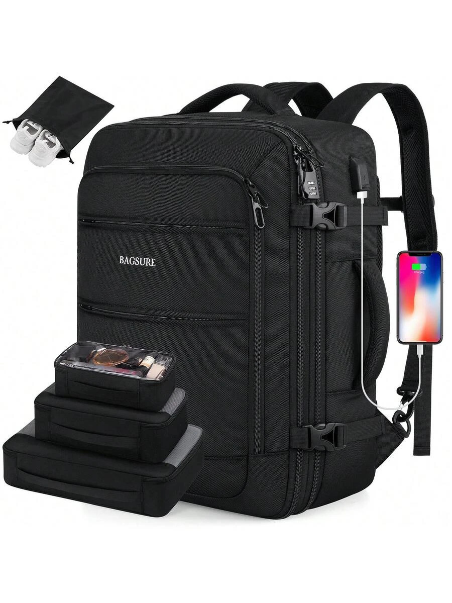 Travel Backpack 42L Expandable Laptop Water Resistant TSA Approved