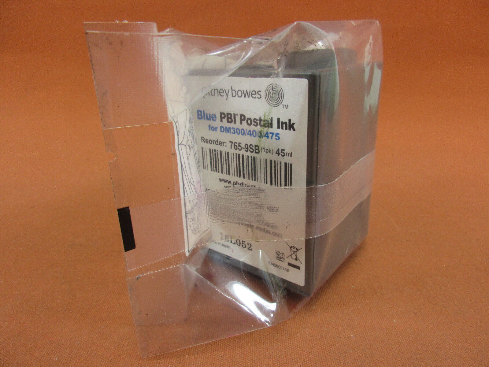 Genuine Pitney Bowes Blue PBI Postal Ink 765-9SB Sealed, Ink Cartridge